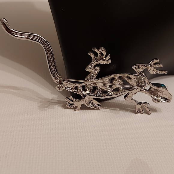 Lizard style silver brooch - Picture 6 of 7